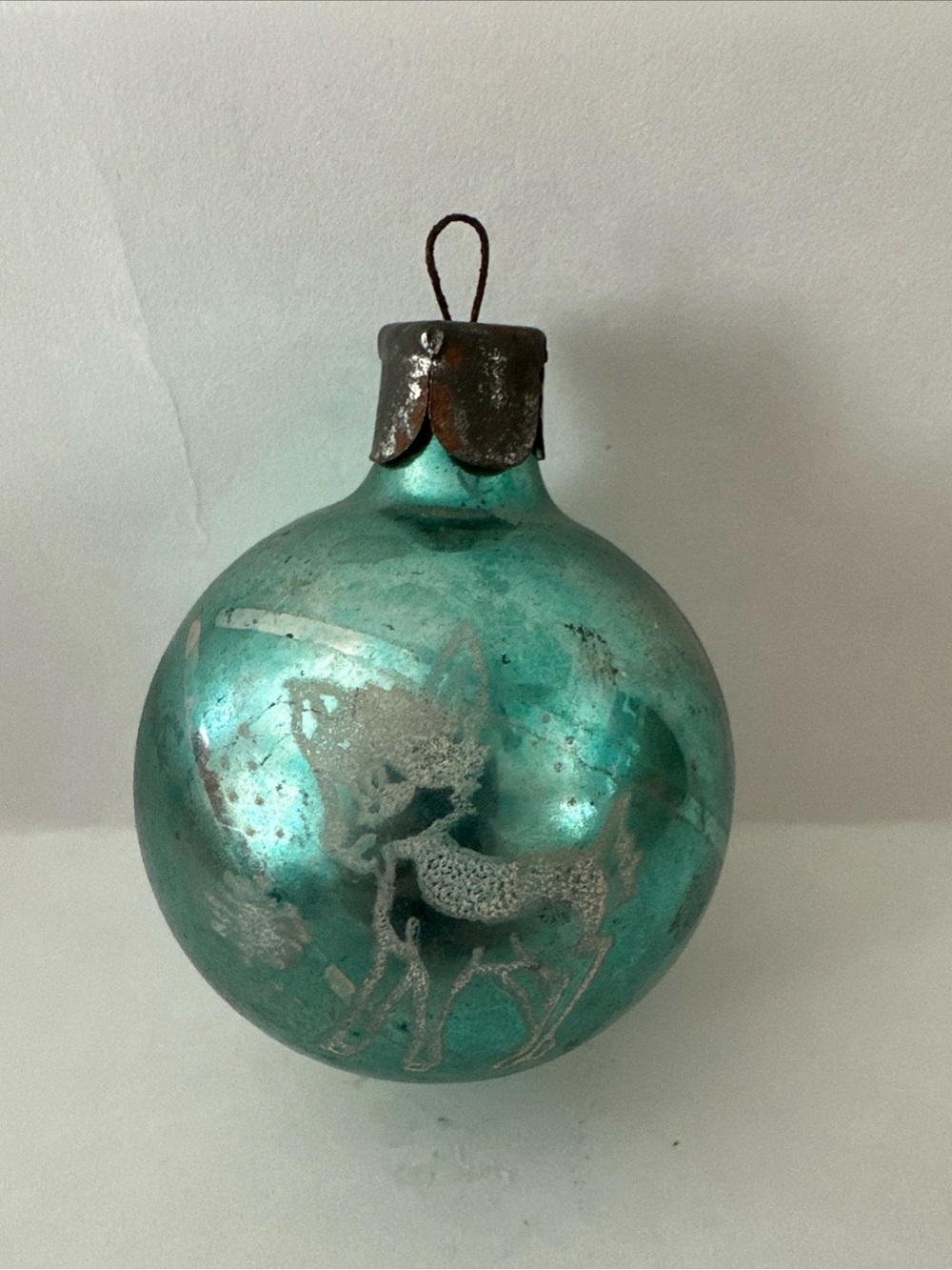 VINTAGE PRE WW2 STENCILED BAMBI DEER ORNAMENT